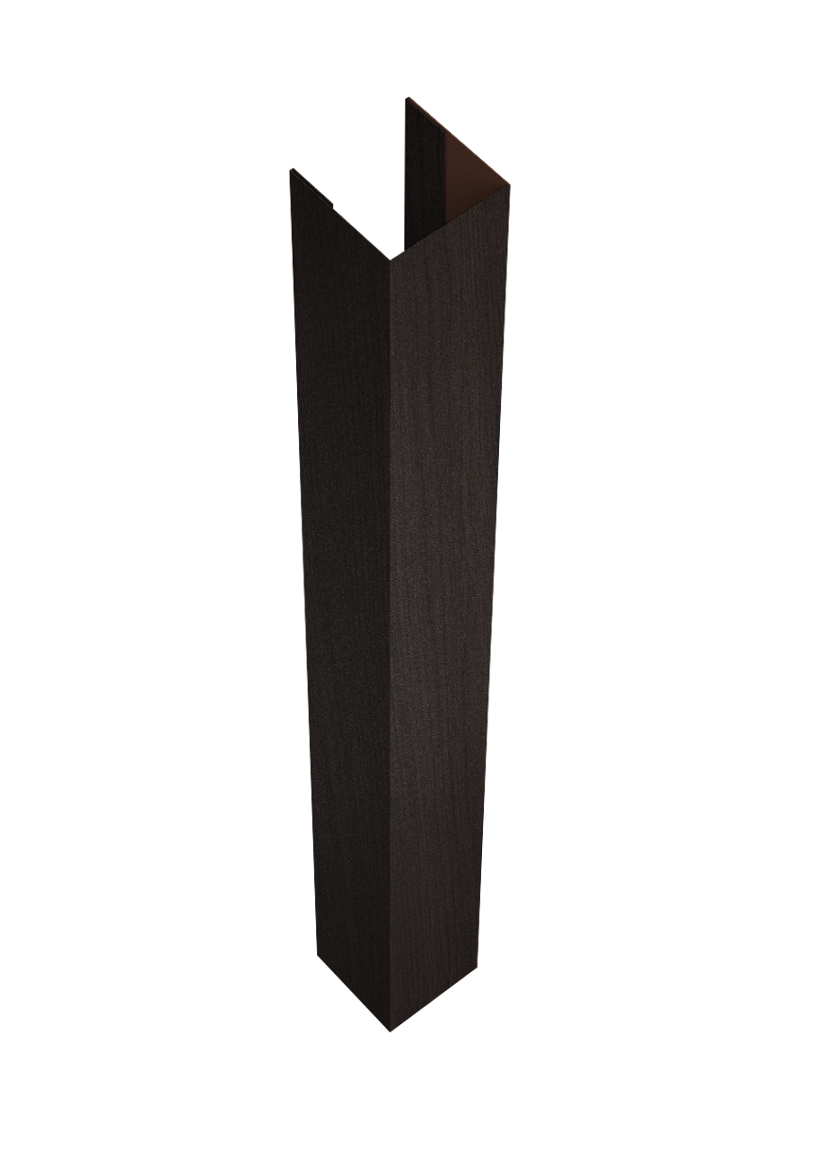 Стойка жалюзи Texas для монтажа с крепежным вкладышем 0,45 Print Elite Coffee Wood TwinColor (1,8м)