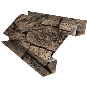 Планка угла внутреннего сложного Блок-Хаус new Grand Line 0,45 Print Elite King Stone TwinColor (3м)
