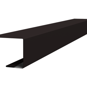 Планка завершающая фальц 0,5 PurLite Matt RAL 9005 черный (3м)