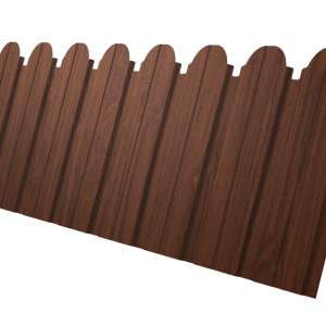 Профнастил C10B фигурный 0,45 Print Elite Choco Wood TwinColor