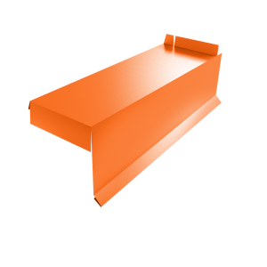 Планка торцевая сегментная Квадро профи Правая стартовая 0,45 PE RAL 2004 оранжевый