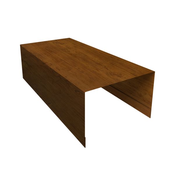 Крышка для забора из сайдинга (Блок-хаус new) 0,45 Print-double Elite Golden Wood (3м)