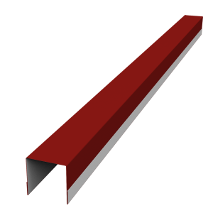 Планка вертикальная обратная для забора жалюзи Palermo 0,5 Satin RAL 3011 коричнево-красный (3м)