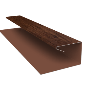 Планка П-образная завершающая сложная (КД) 0,4 Print Premium Cherry Wood Fresh TwinColor (3м)