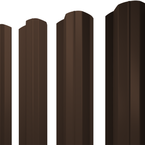 Штакетник М-образный В фигурный 0,5 PE RAL 8017 шоколад