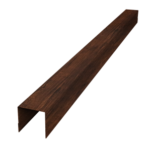 Планка вертикальная обратная для горизонтального монтажа штакетника 0,45 Print-Double Premium Cherry Wood Dark F (2,5м)