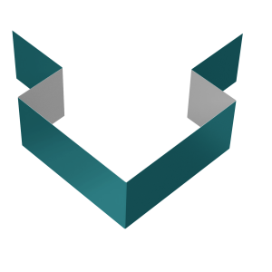 Угол внешний симметричный фибросайдинга 0,45 PE с пленкой RAL 5021 водная синь (3м)