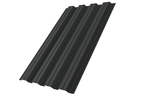 Профнастил НС44R 0,5 GreenCoat Pural BT, matt RR2H3 (RAL 7016 антрацитово-серый)