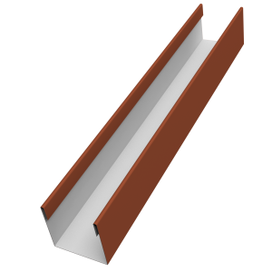 Стойка жалюзи Milan Slim 0,5 Satin RAL 8004 терракота (3м)