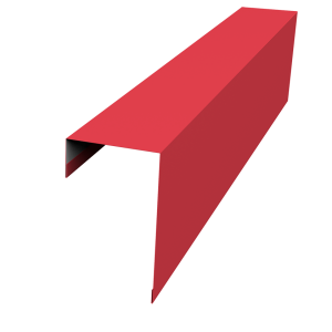 Планка торцевая фасадная фальц 65мм 0,45 PE с пленкой RAL 3003 рубиново-красный (3м)