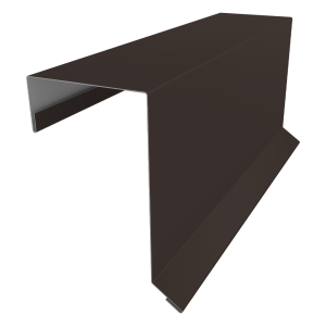 Планка торцевая кровельная фальц 65х97 0,45 Drap TX RR 32 темно-коричневый (2м)