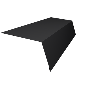 Планка карнизная для мягкой кровли 100х65 0,5 Drap RAL 9005 черный (3м)