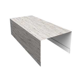 Крышка для забора из сайдинга ЭкоБрус 0,45 Print Elite Snow Wood TwinColor (2,5м)