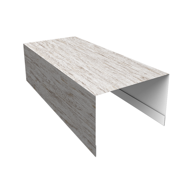 Крышка для забора из сайдинга ЭкоБрус 0,45 Print Elite Snow Wood TwinColor (2,5м)