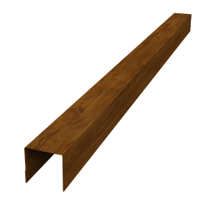 Планка вертикальная обратная для горизонтального монтажа штакетника 0,45 Print-Double Elite Golden Wood (1,8м)