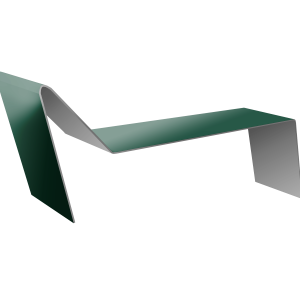 Планка примыкания для мягкой кровли 0,5 Satin с пленкой RAL 6005 зеленый мох (2м)