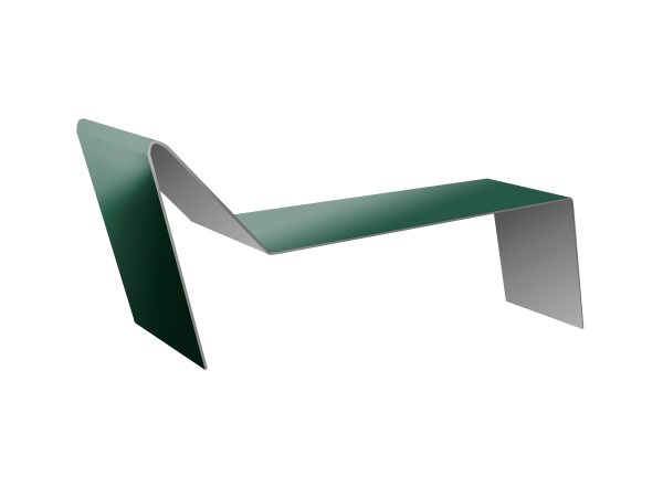 Планка примыкания для мягкой кровли 0,5 Satin с пленкой RAL 6005 зеленый мох (2м)