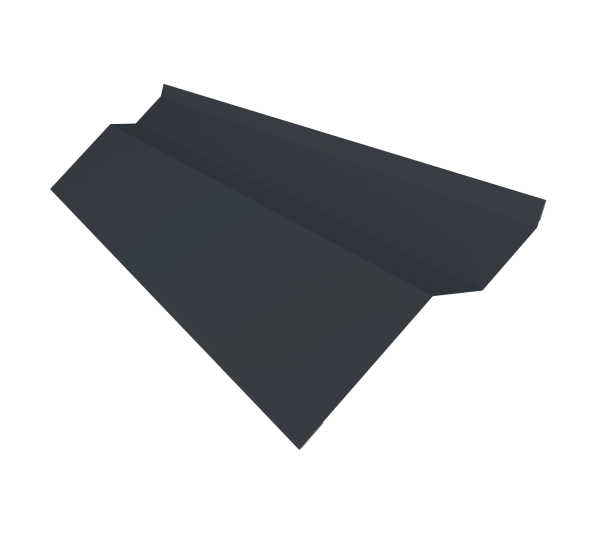 Планка примыкания внакладку Фартук S6 пристенный накладной 0,5 Satin с пленкой RAL 7024 мокрый асфальт (2м)