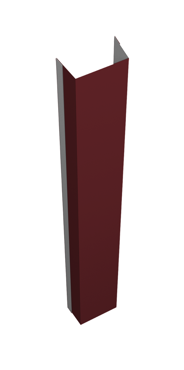 Крепежная планка нижняя Texas 0,5 Satin Matt RAL 3005 красное вино (1,8м)