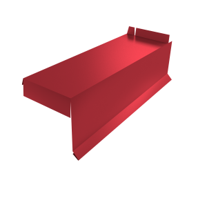Планка торцевая сегментная Квадро профи Правая стартовая 0,45 PE RAL 3003 рубиново-красный