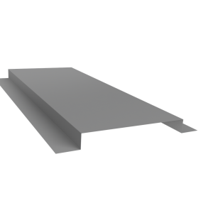 Планка кожуха сегментного 150 0,5 Satin с пленкой RAL 9006 бело-алюминиевый (1,8м)
