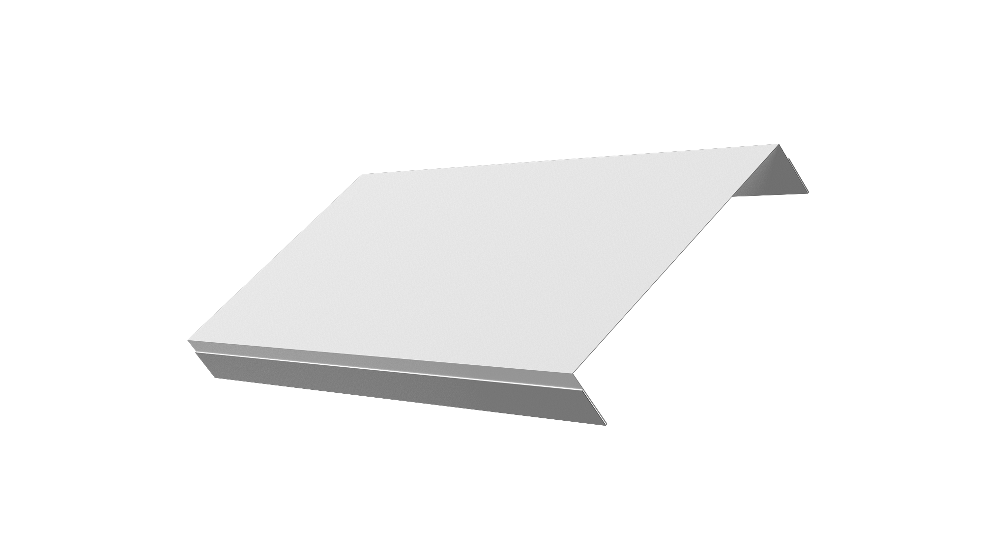 Ламель обратная стартовая/финишная забора жалюзи Texas 50мм для калиток и ворот (с заполнением ламелями 150) 0,45 PE с пленкой RAL 9003 сигнальный белый