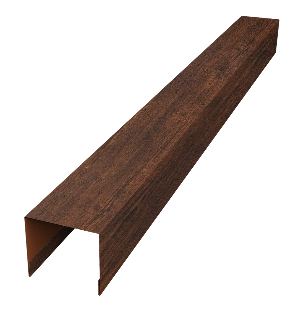 Стойка боковая крепежная для забора жалюзи Palermo 0,45 Print Premium Cherry Wood Dark FTC (1,8м)