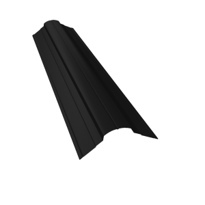 Планка конька фигурного 70x70 0,5 Drap RAL 9005 черный (3м)