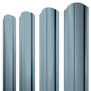 Штакетник Полукруглый Slim фигурный 0,45 Drap TX RAL 5024 пастельно-синий
