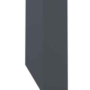 Кожух скатный д1010/ш700/в1-990/в2-890 0,5 Velur X с пленкой RAL 7024 мокрый асфальт