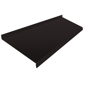 Отлив простой 200 0,5 Velur X RAL 9005 черный (3м)