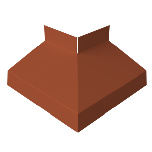 Угол отлива внешний 70 0,5 Satin с пленкой RAL 8004 терракота