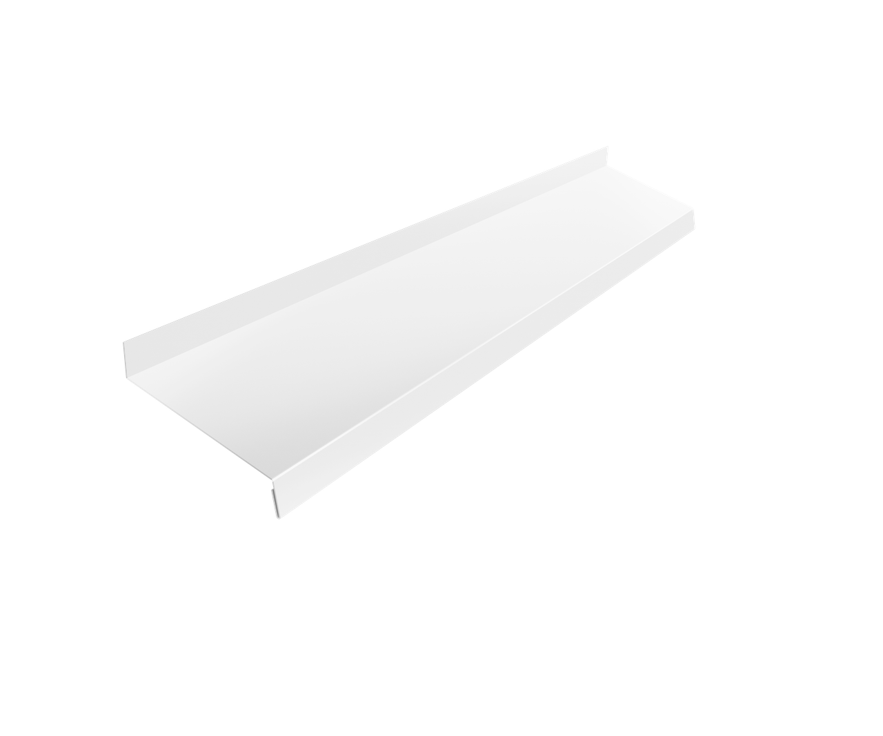 Отлив простой 100 0,5 PE с пленкой RAL 9003 сигнальный белый (2м)