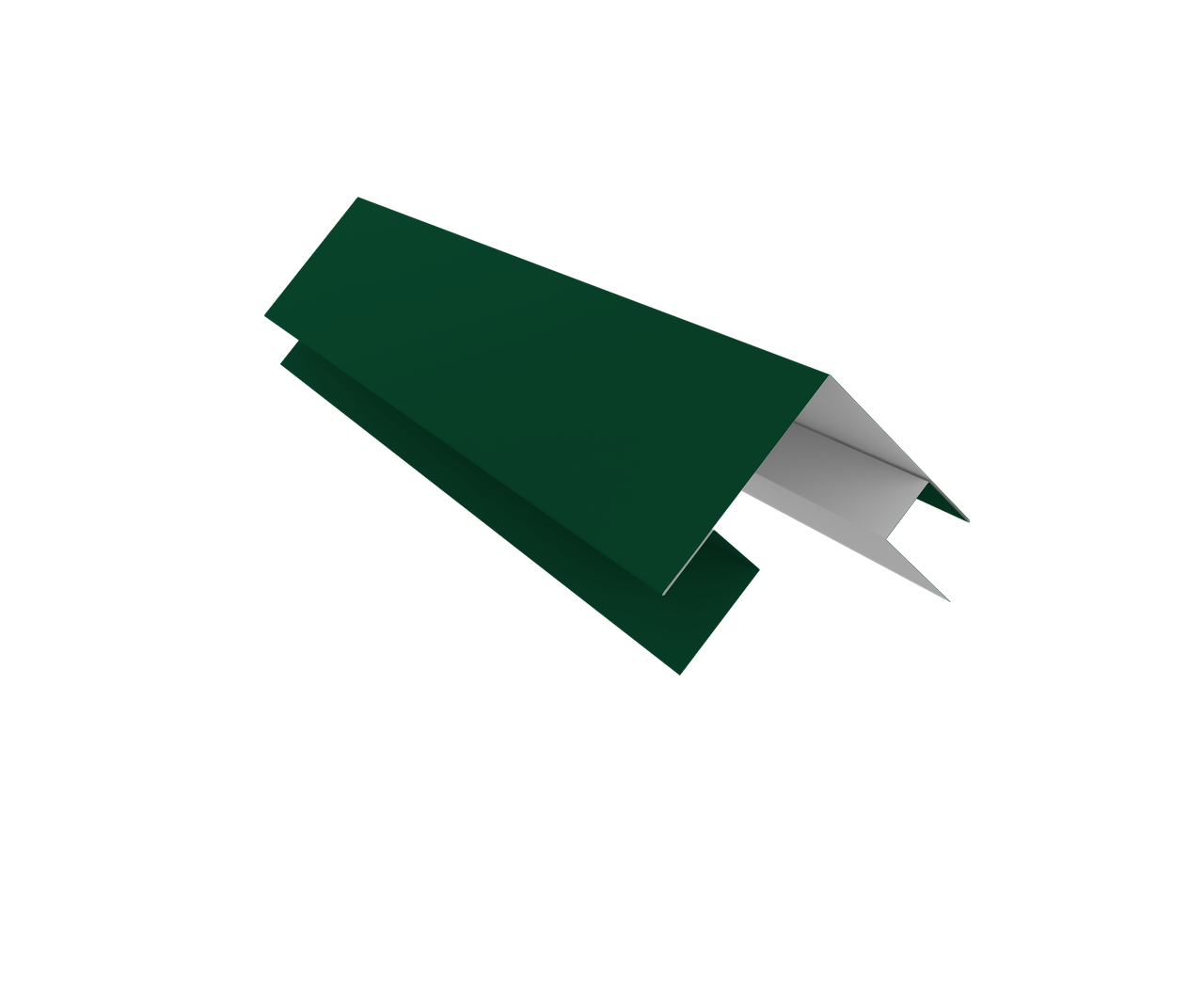 Планка угла внешнего сложная Кожуха сегментного 0,5 Satin Matt TX RAL 6005 зеленый мох (1,2м)