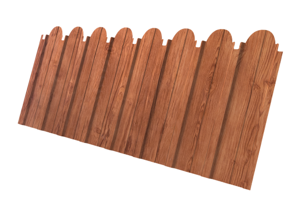 Профнастил C10A фигурный 0,45 Print Premium Rowan Wood Intense FTC