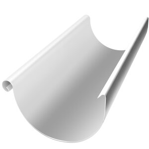 Желоб полукруглый GL PE 150 мм 3 м RAL 9003 сигнальный белый