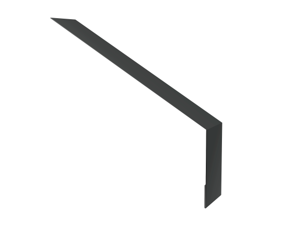 Планка карнизная для мягкой кровли 135х50 0,5 Satin с пленкой RAL 7016 антрацитово-серый (3м)