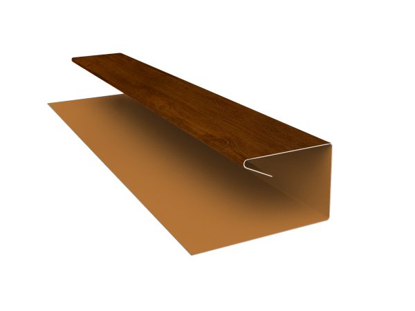 Планка П-образная завершающая сложная (КД) 0,4 Print Premium Golden Wood Intense FTC (3м)