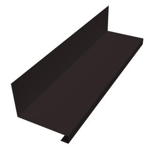 Планка примыкание нижнее к трубе фальц 0,45 Drap-double TX RAL 9005 черный (3м)