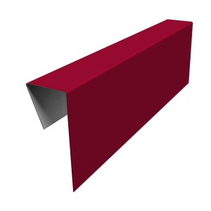 Планка приемная оконная фибросайдинга 0,45 PE с пленкой RAL 3003 рубиново-красный (3м)