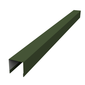 Планка вертикальная лицевая для забора жалюзи Palermo 0,5 Satin Matt TX RAL 6020 хромовая зелень (1,8м)