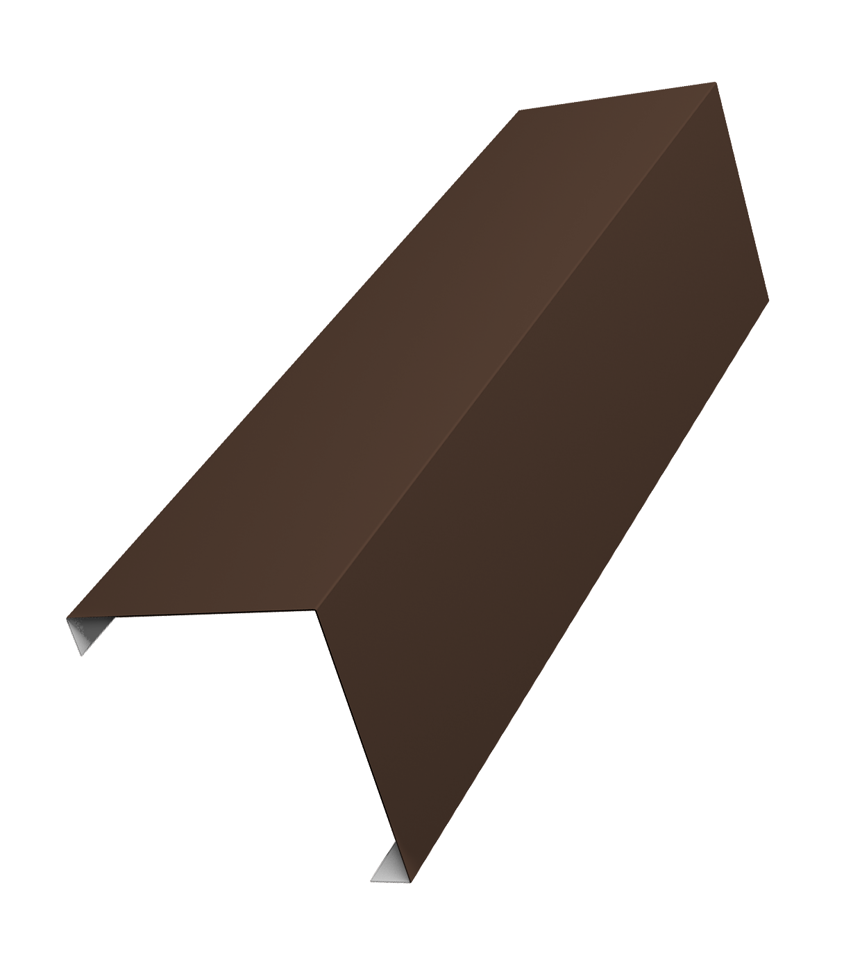 Декоративная накладка на столб универсальная угловая 60х60 для забора жалюзи 0,5 PurPro Matt 275 RAL 8017 шоколад (1,8м)