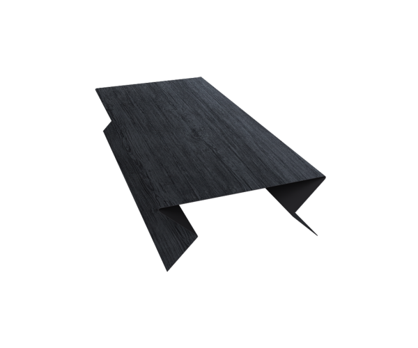 Планка угла внешнего составная нижняя 0,45 Print Premium Grey Wood TwinColor (3м)