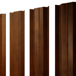 Штакетник М-образный В с прямым резом 0,4 Print Premium Golden Wood Intense FTC