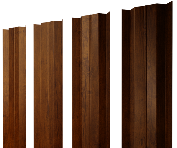 Штакетник М-образный В с прямым резом 0,4 Print Premium Golden Wood Intense FTC