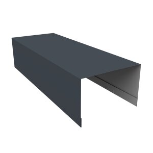 Крышка для забора из сайдинга (Квадро брус, Вертикаль) 0,45 PE RAL 7024 мокрый асфальт (2,54м)