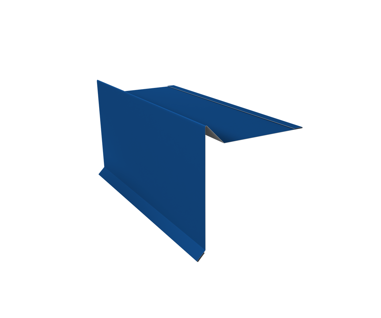 Планка ветровая с отгибом для мягкой кровли 100х20х70 0,4 PE с пленкой RAL 5005 сигнальный синий (2м)