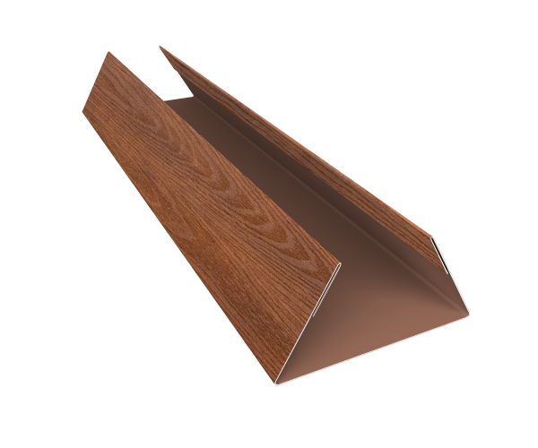 Планка стыковочная составная нижняя 0,45 Print Premium Golden Wood Fresh TwinColor (2м)