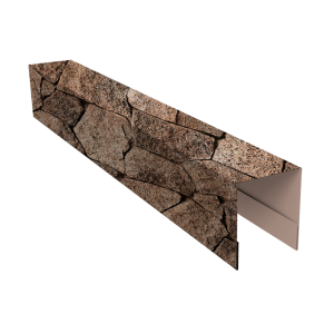 Планка боковая для забора из сайдинга ЭкоБрус 0,45 Print Elite King Stone TwinColor (3м)