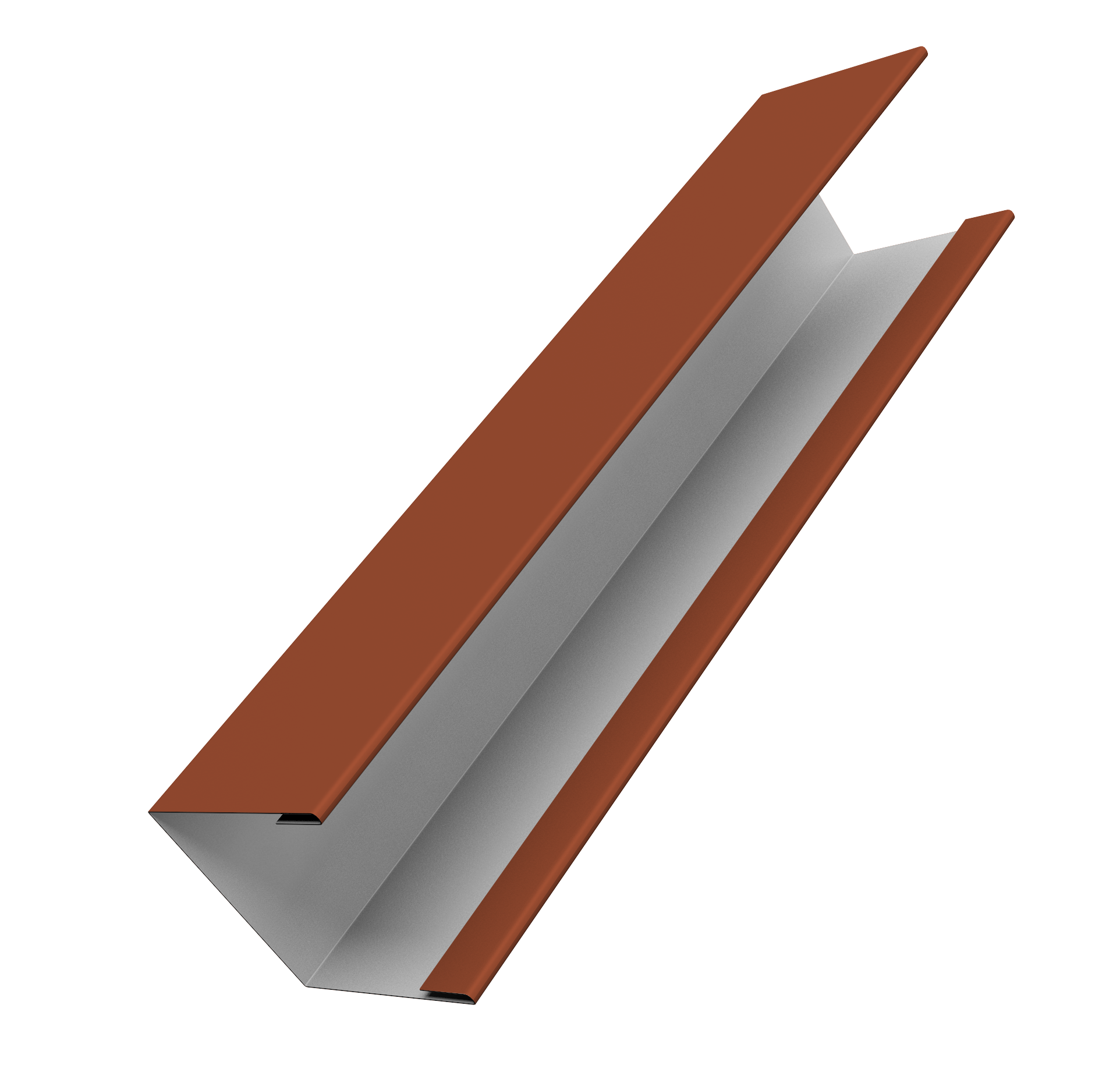 Крышка жалюзи Milan Slim 0,5 PurLite Matt RAL 8004 терракота (2,5м)